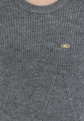 Kadın Gri Melanj Kazak - 50237627017