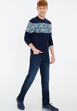 Erkek Mavi Denim Pantolon - 50207311004