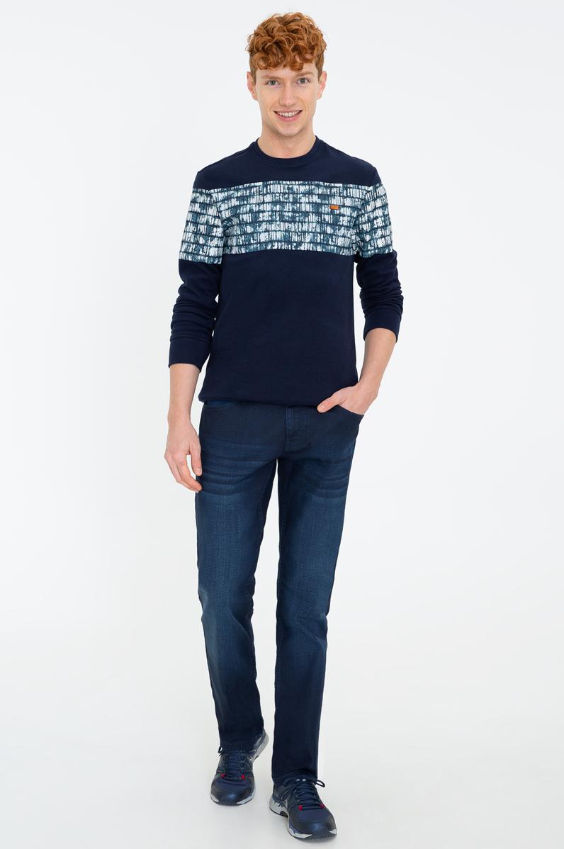 Erkek Mavi Denim Pantolon