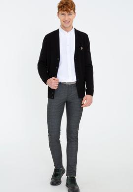 Erkek Siyah Basic Triko Hırka - 50236966006