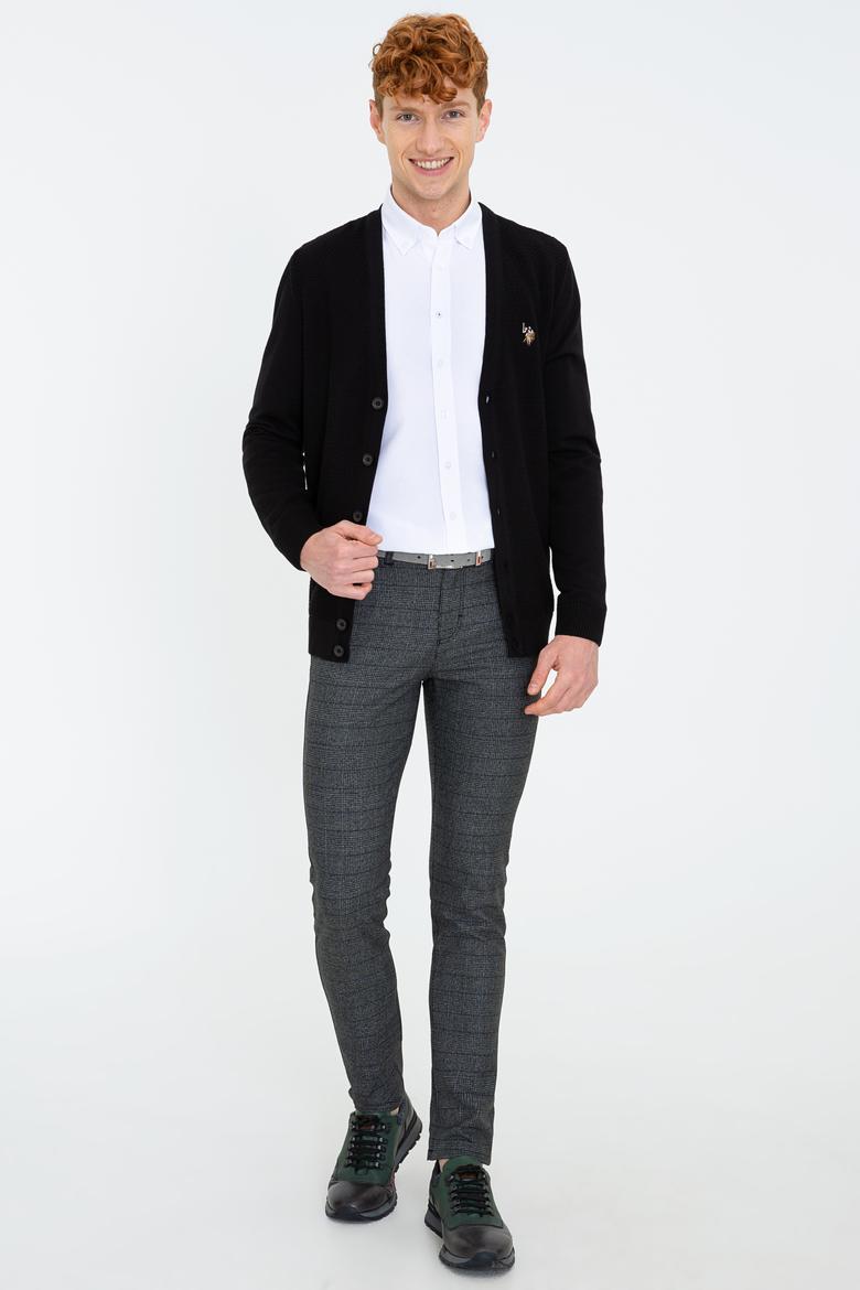 Erkek Siyah Basic Triko Hırka - 50236966006