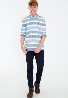 Erkek Koyu Mint Gömlek Uzunkol - 50237891014