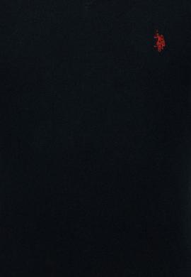 Erkek Siyah V - Yaka Triko Kazak Basic - 50237037008