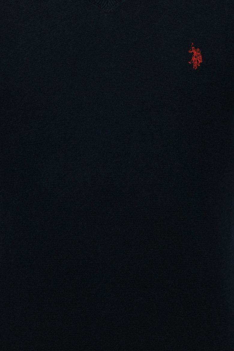 Erkek Siyah V - Yaka Triko Kazak Basic - 50237037008