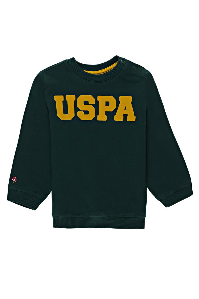 Erkek Çocuk Koyu Yeşil Basic Sweatshirt