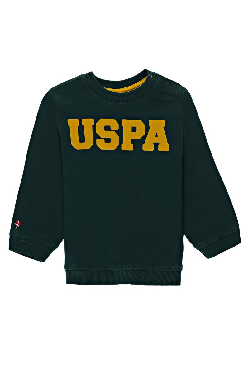 Erkek Çocuk Koyu Yeşil Basic Sweatshirt
