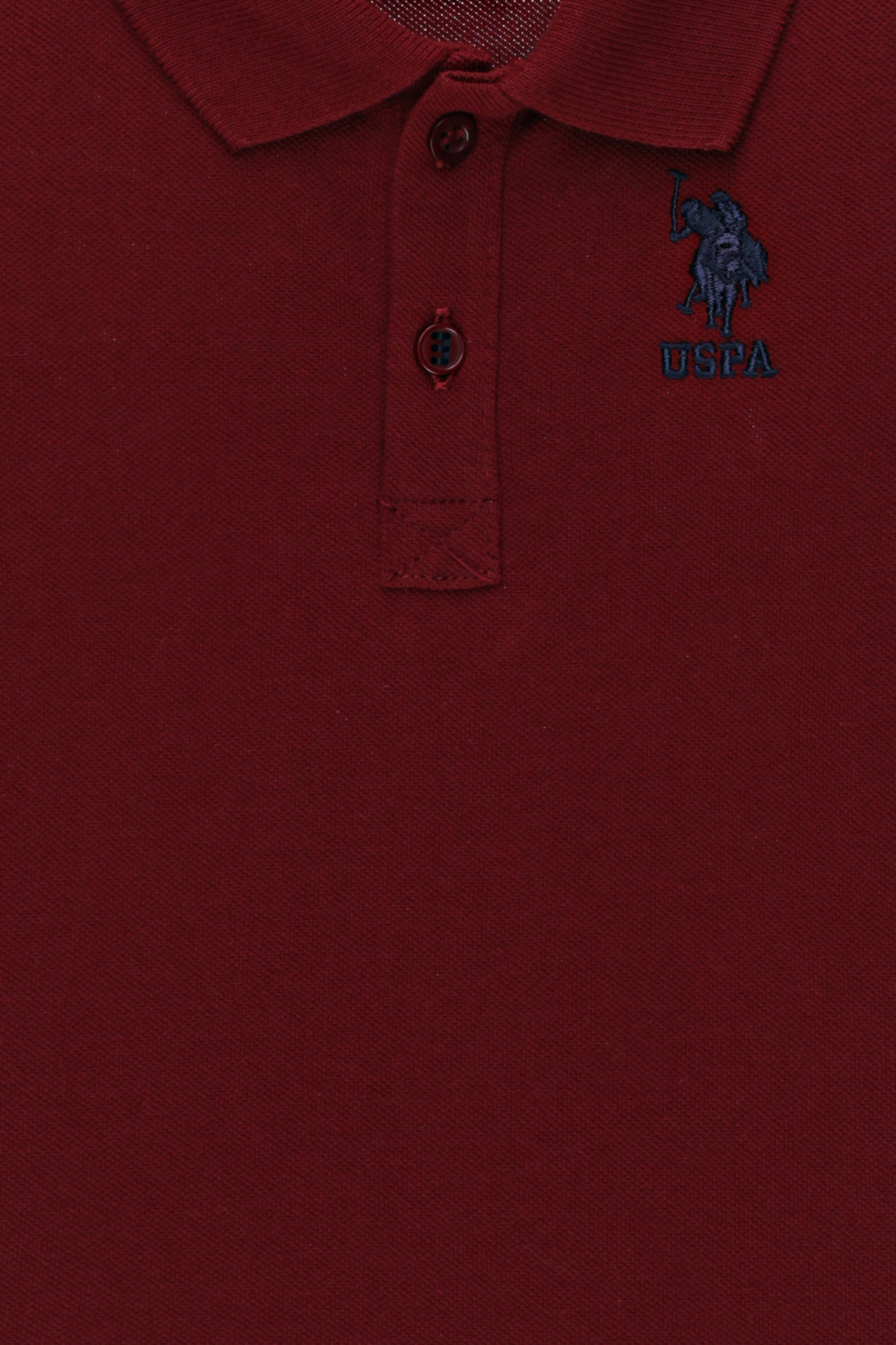 Çocuk Kırmızı Polo Yaka Sweatshirt Basic - Image 3