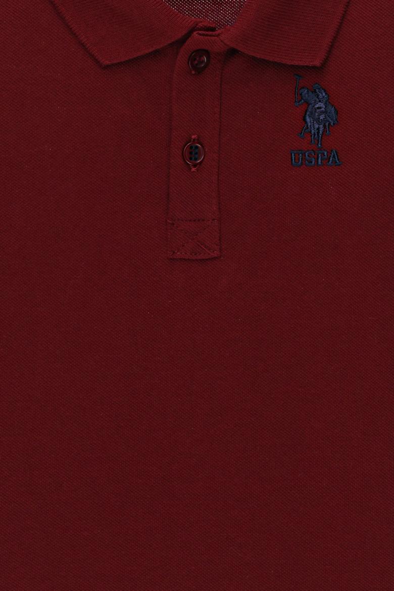 Çocuk Kırmızı Polo Yaka Sweatshirt Basic - 50231897063