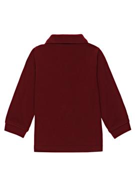Çocuk Kırmızı Polo Yaka Sweatshirt Basic - 50231897063