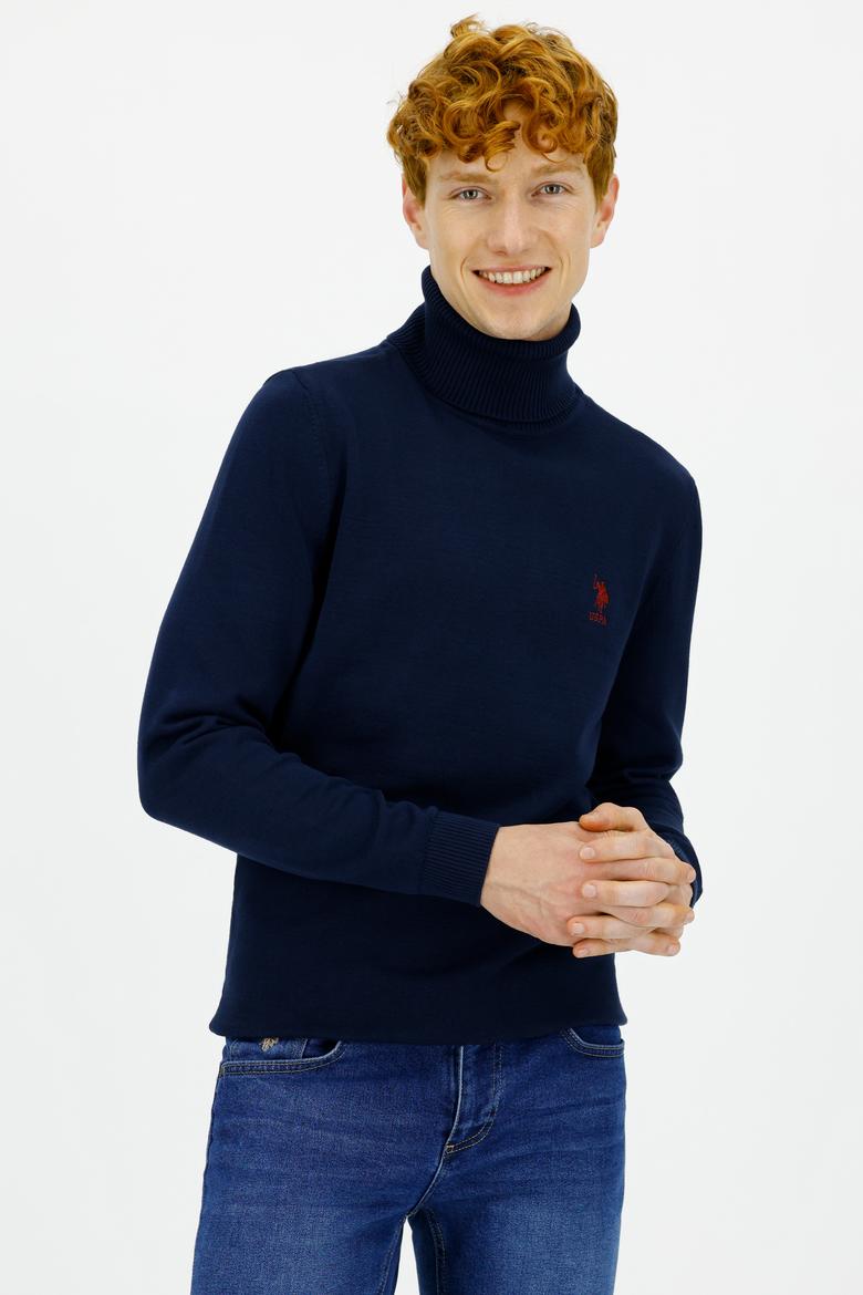 Erkek Lacivert Basic Kazak