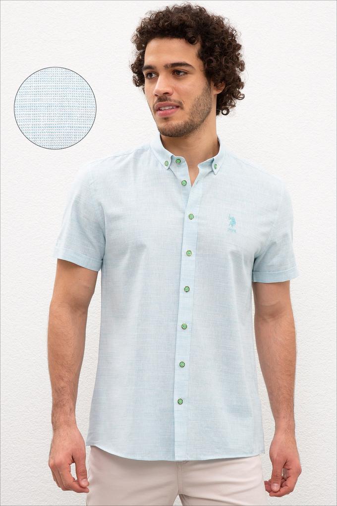 Erkek Yeşil Gömlek Kısakol