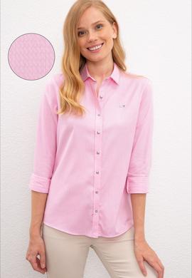 Kadın Pembe Gömlek Uzunkol - 50218643013