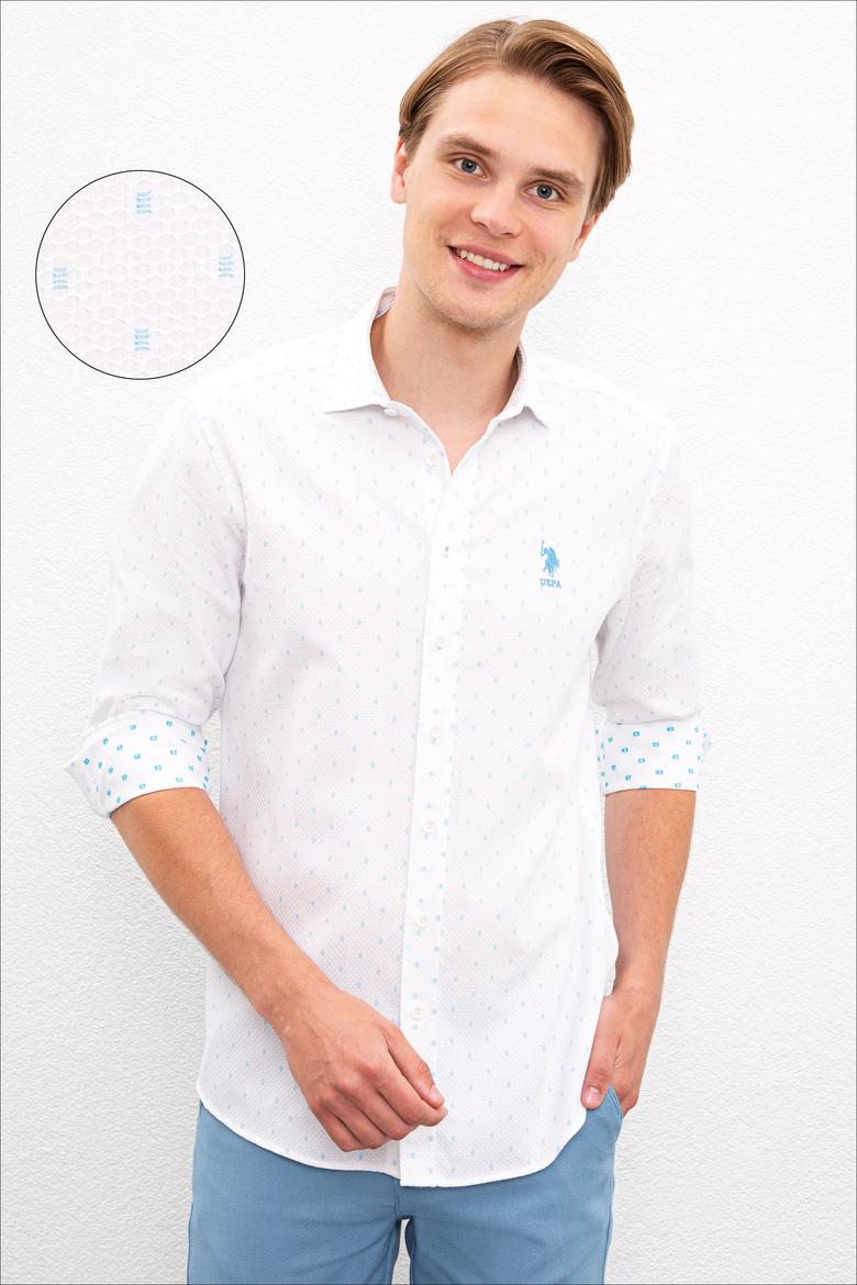 Erkek Beyaz Uzun Kollu Gömlek