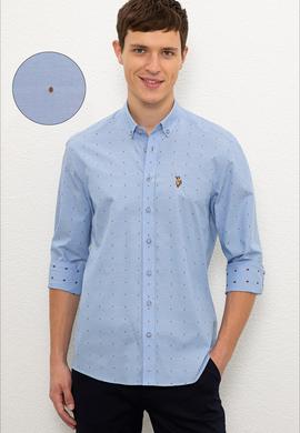 Erkek Açık Mavi Uzun Kollu Gömlek - 50226465007