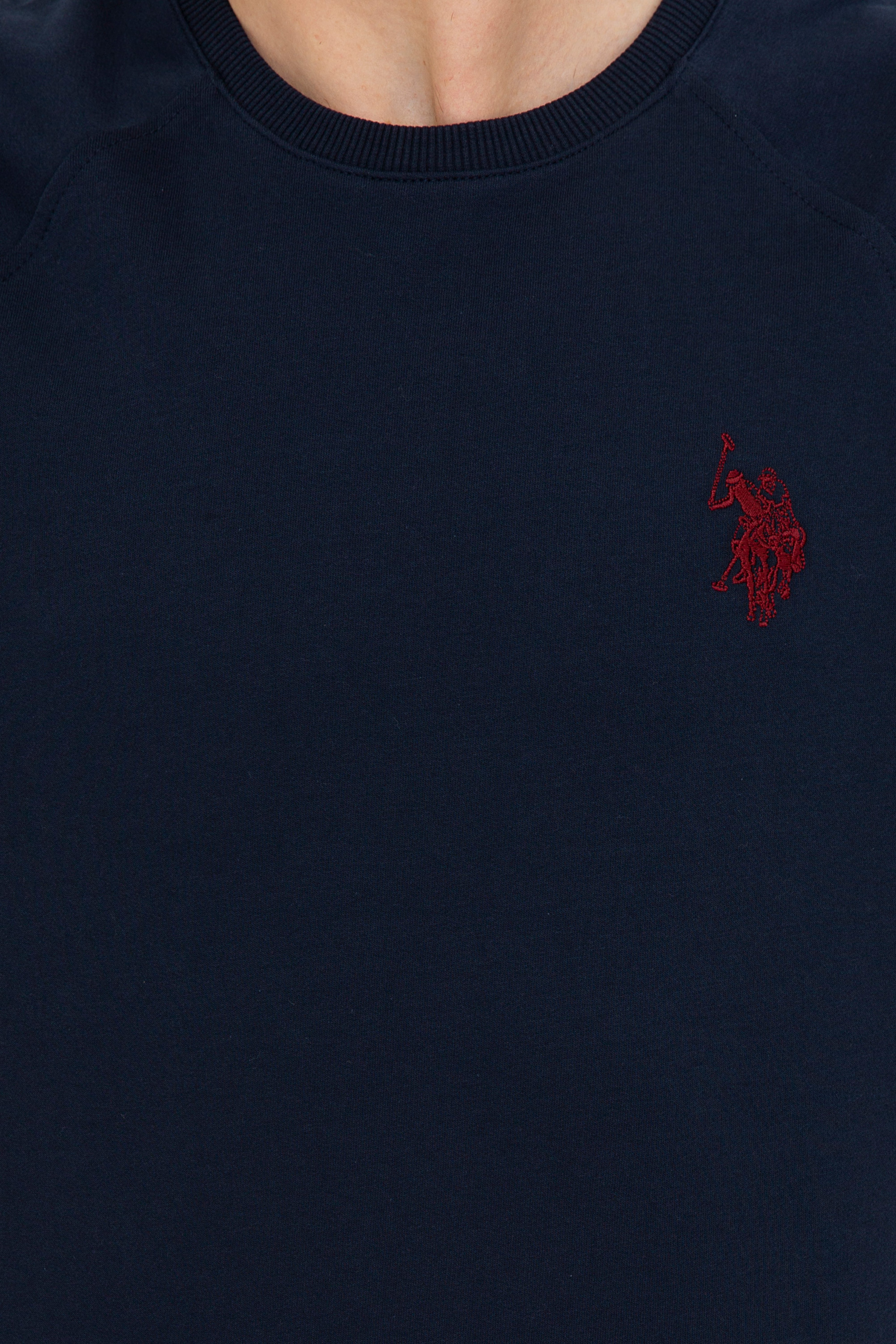 Erkek Lacivert Bisiklet Yaka Sweatshirt Basic