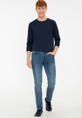 Erkek Lacivert Bisiklet Yaka Sweatshirt Basic - 50244467001