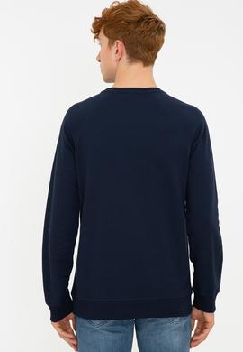 Erkek Lacivert Bisiklet Yaka Sweatshirt Basic - 50244467001