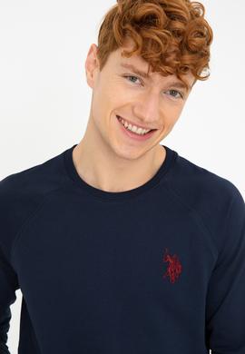 Erkek Lacivert Bisiklet Yaka Sweatshirt Basic - 50244467001