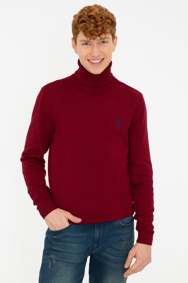 Erkek Bordo Basic Kazak