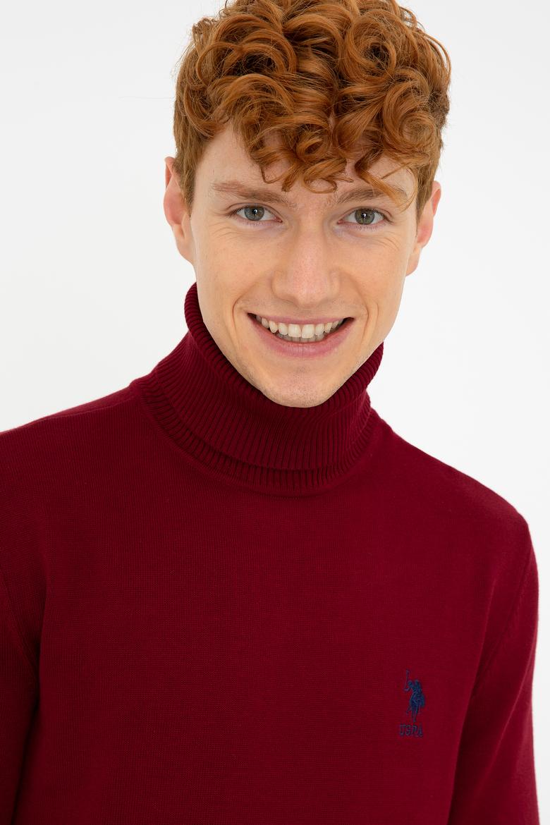 Erkek Bordo Basic Kazak - 50236961015