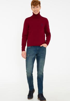 Erkek Bordo Basic Kazak - 50236961015