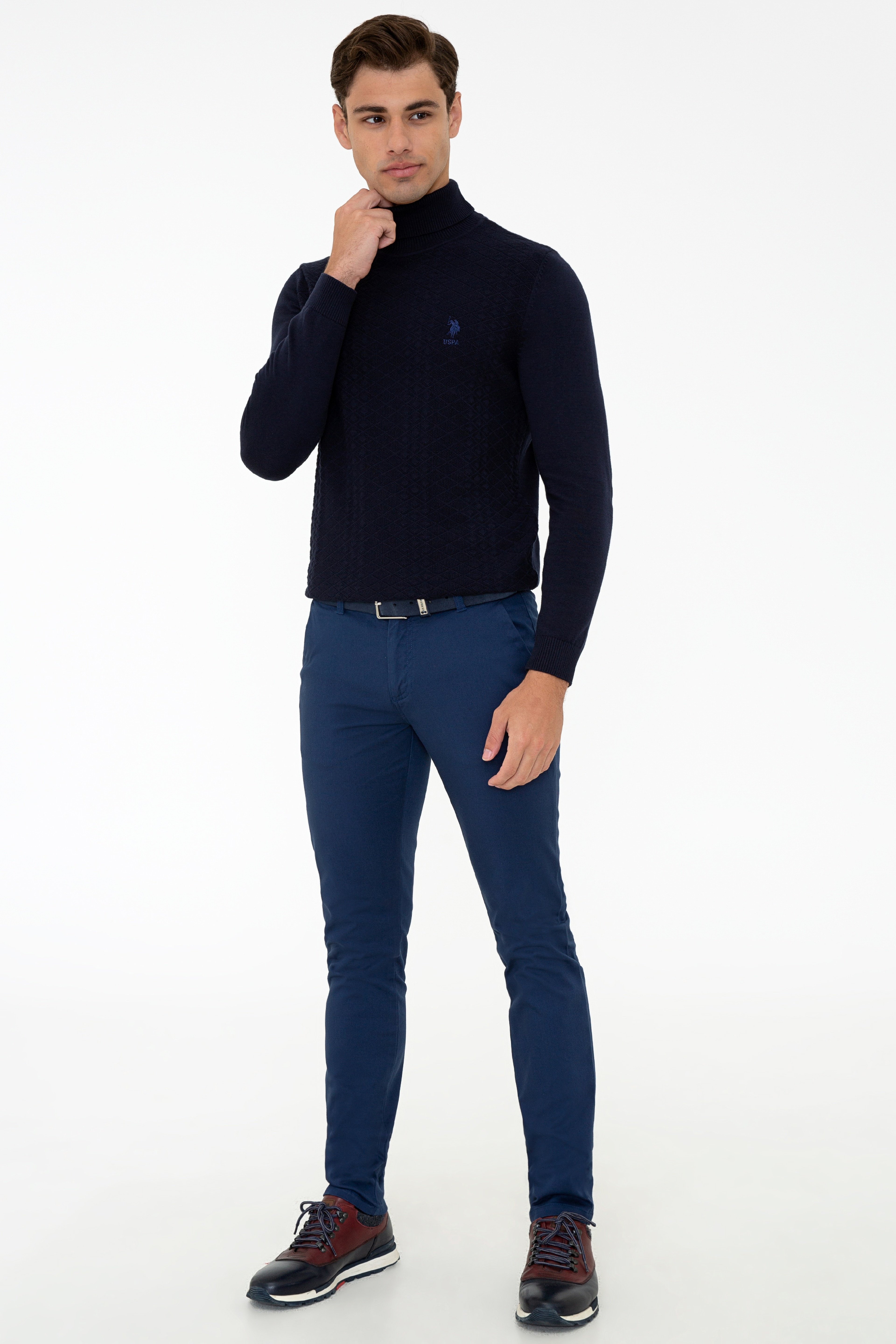 Erkek Koyu İndigo Chinos - Image 1