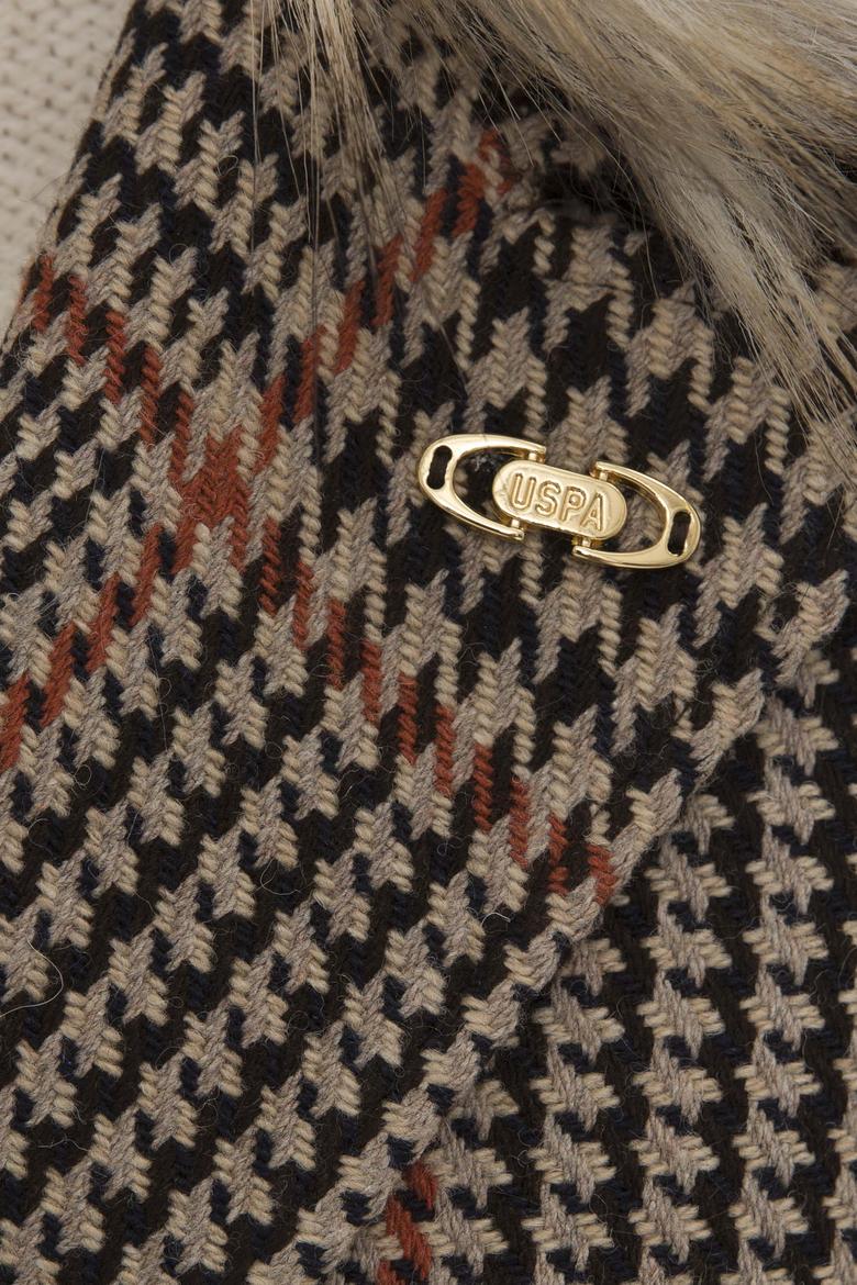 Kadın Kahverengi Kaban Kaşe - 50224658032