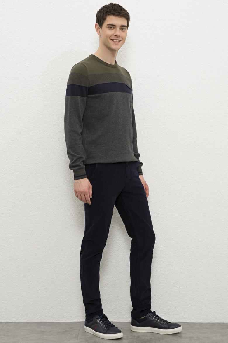 Erkek Lacivert Kanvas Pantolon - 50224769029