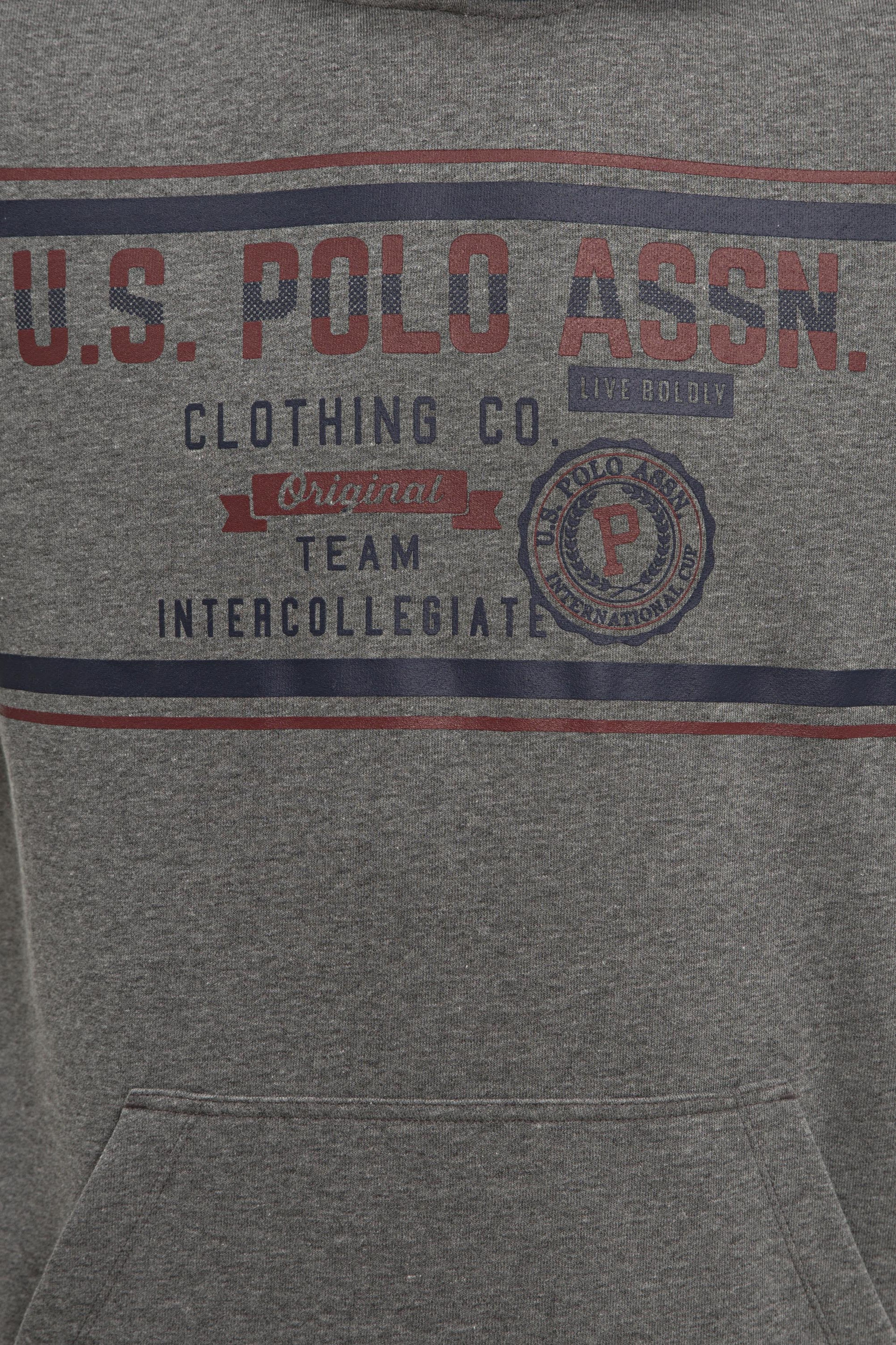 Erkek Antrasit Melanj Kapüşonlu Sweatshirt - Image 5
