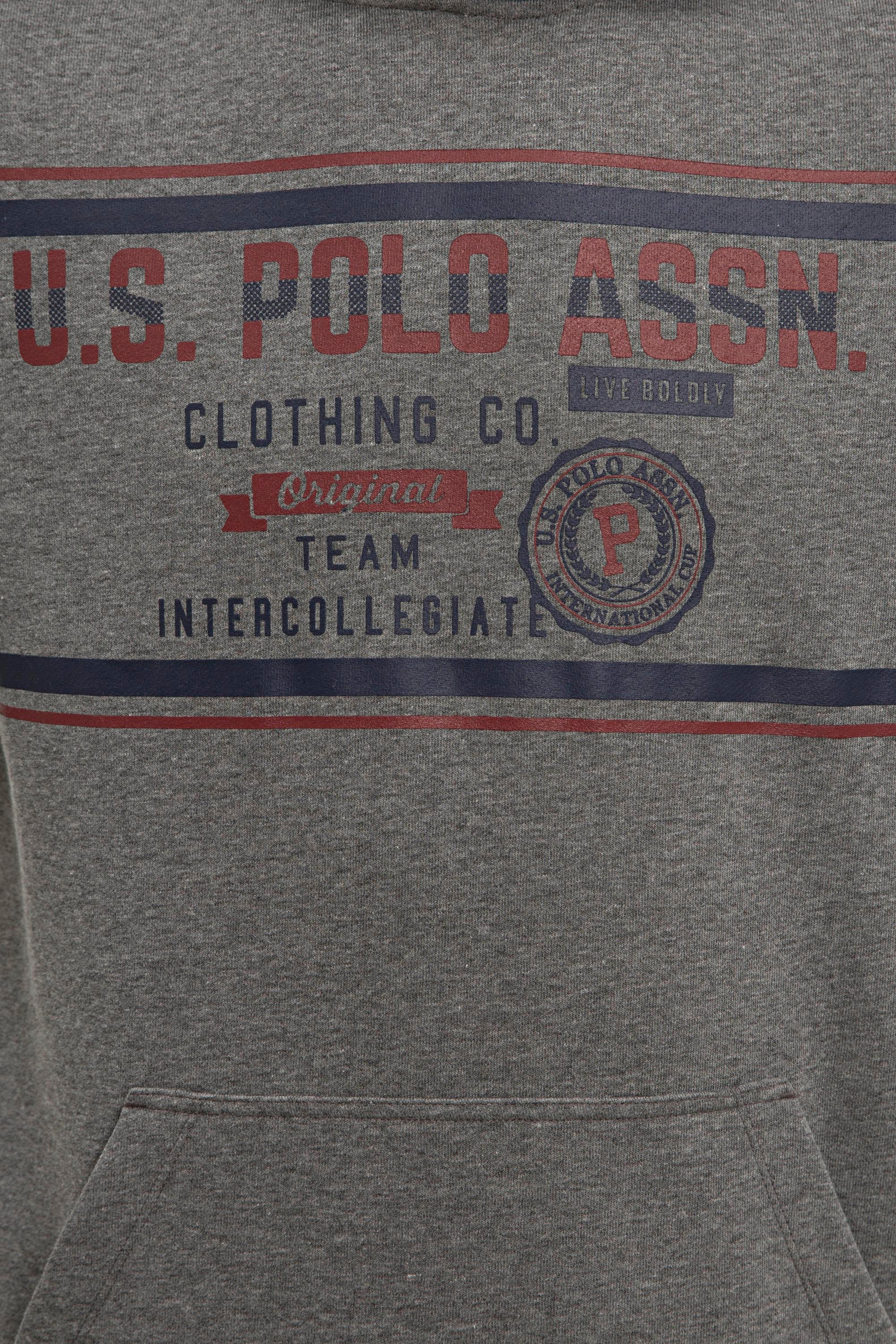 Erkek Antrasit Melanj Kapüşonlu Sweatshirt