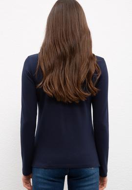 Kadın Lacivert Basic Sweatshirt - 50228465004