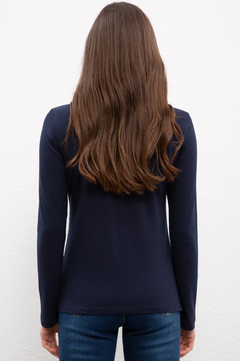 Kadın Lacivert Basic Sweatshirt - 50228465004