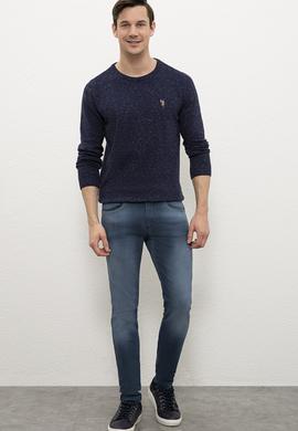 Erkek İndigo Kazak - 50228648023