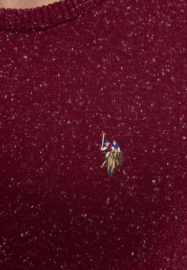 Erkek Bordo Bisiklet Yaka Triko Kazak - 50228648033