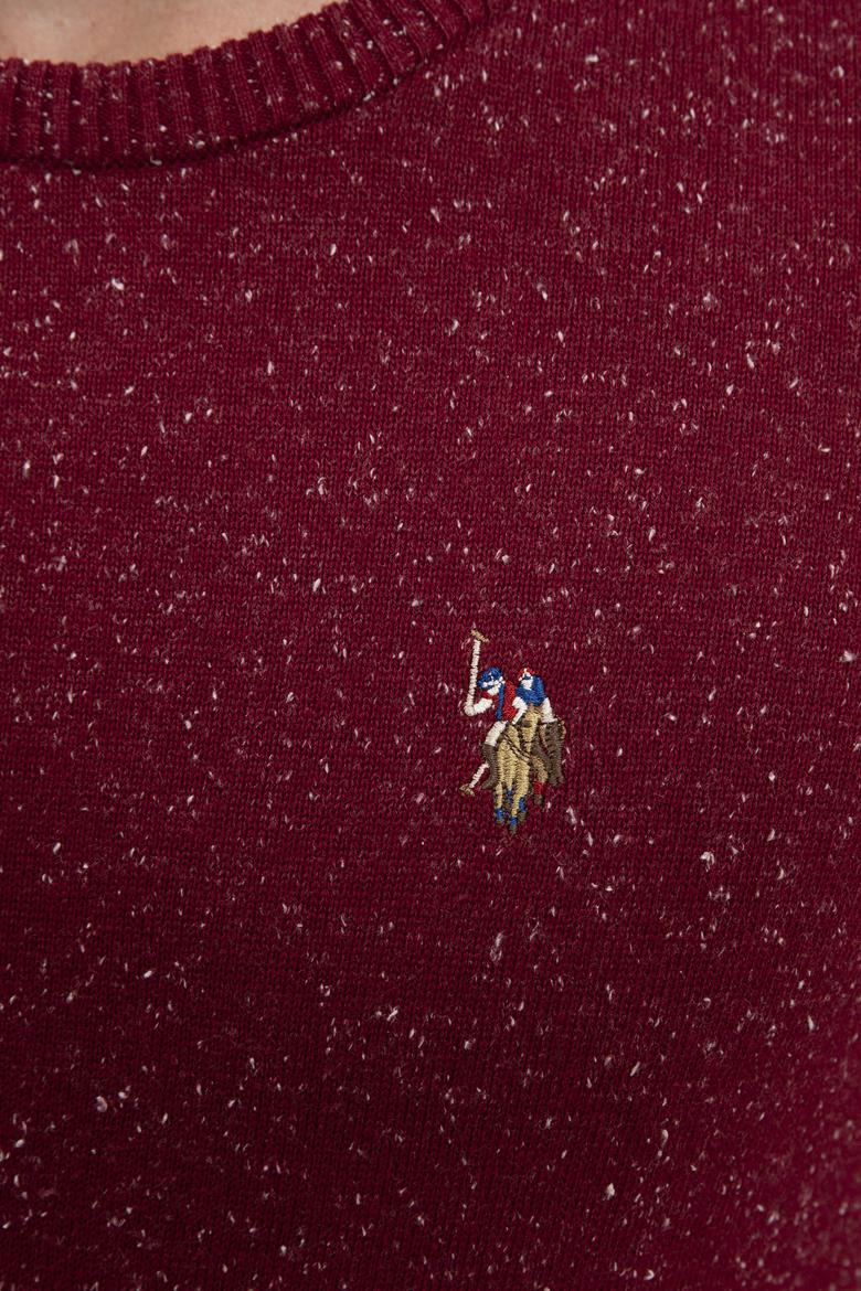 Erkek Bordo Bisiklet Yaka Triko Kazak - 50228648033