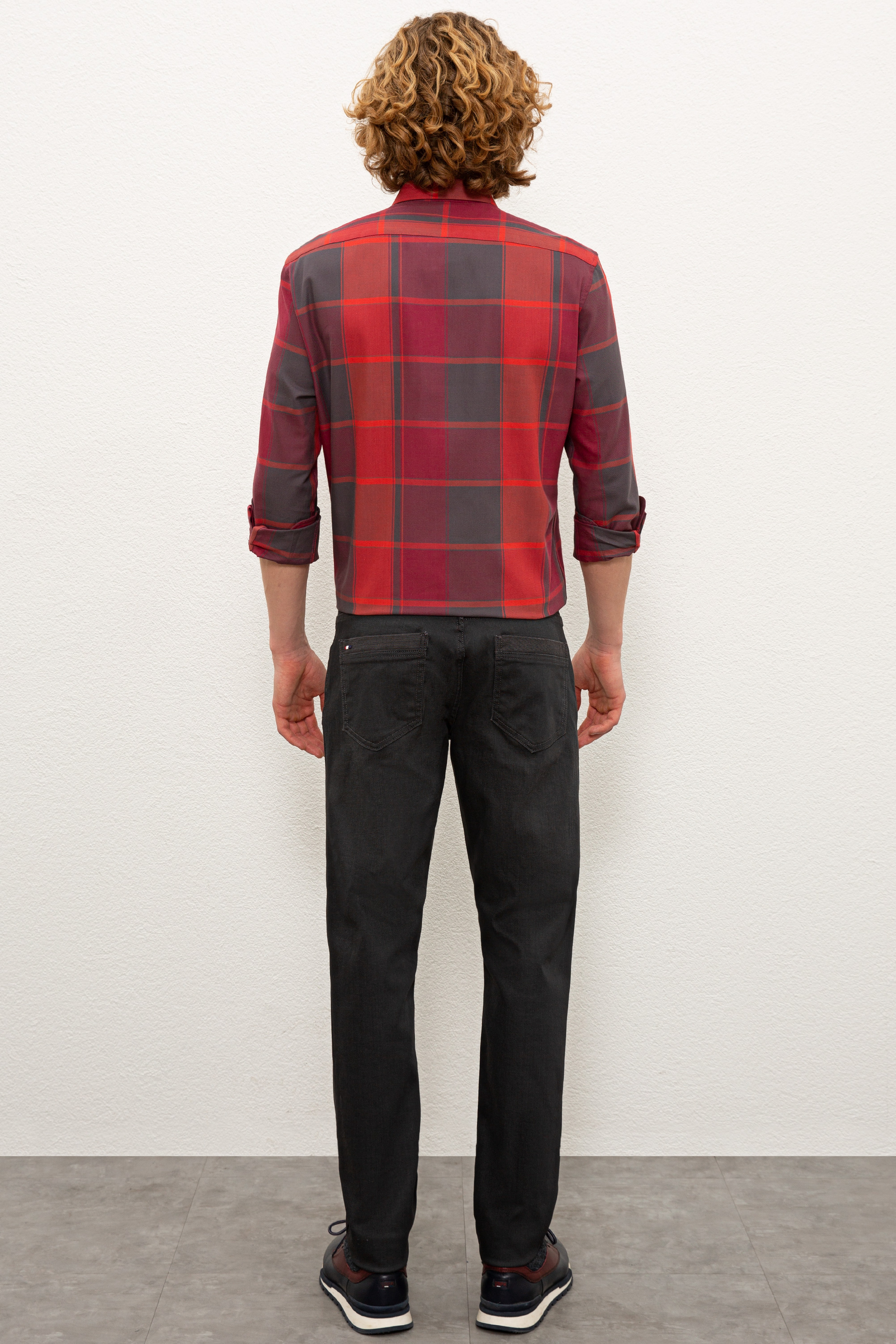 Erkek Gri Denim Pantolon - Image 3