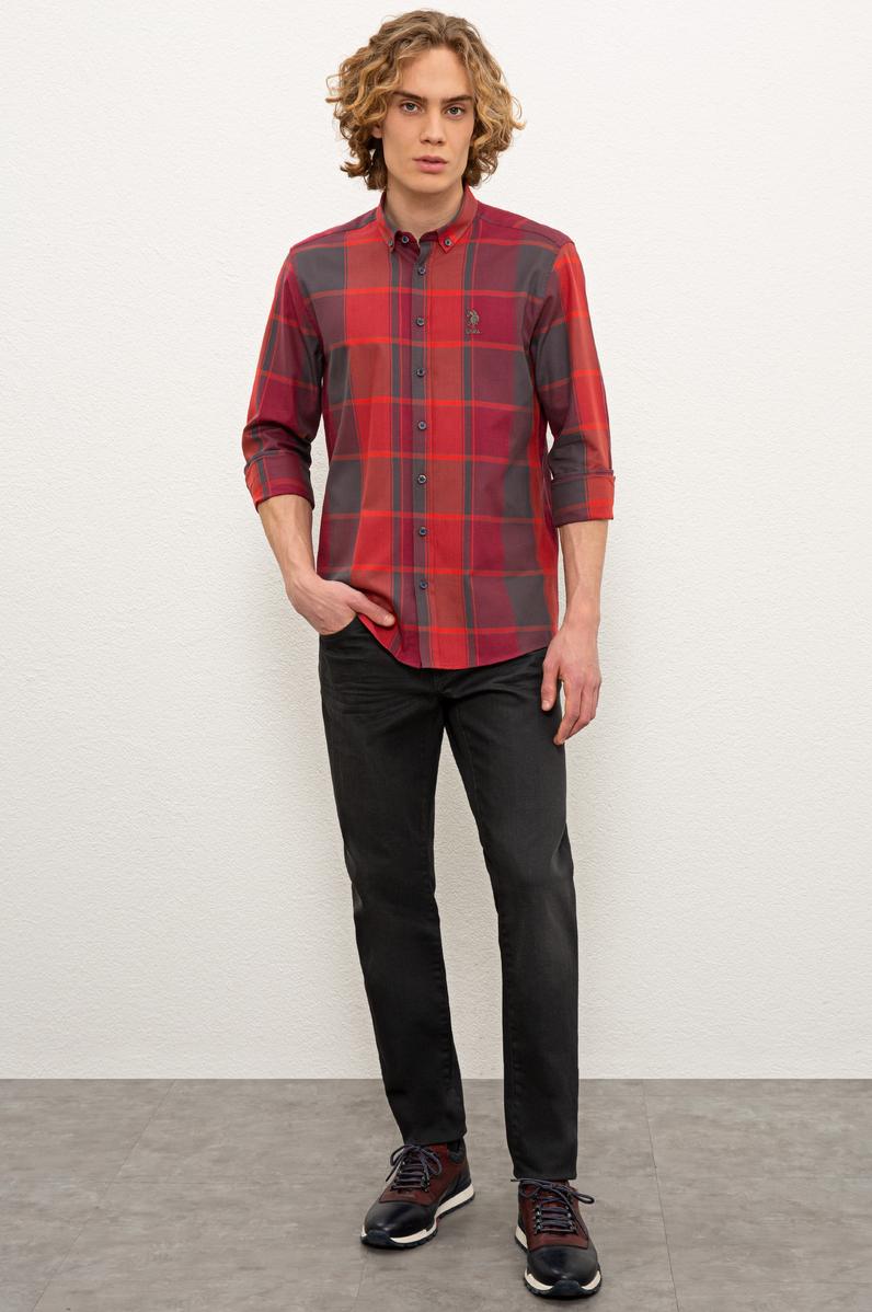 Erkek Gri Denim Pantolon