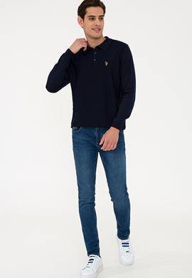 Erkek Lacivert Polo Yaka Triko Kazak - 50229186016