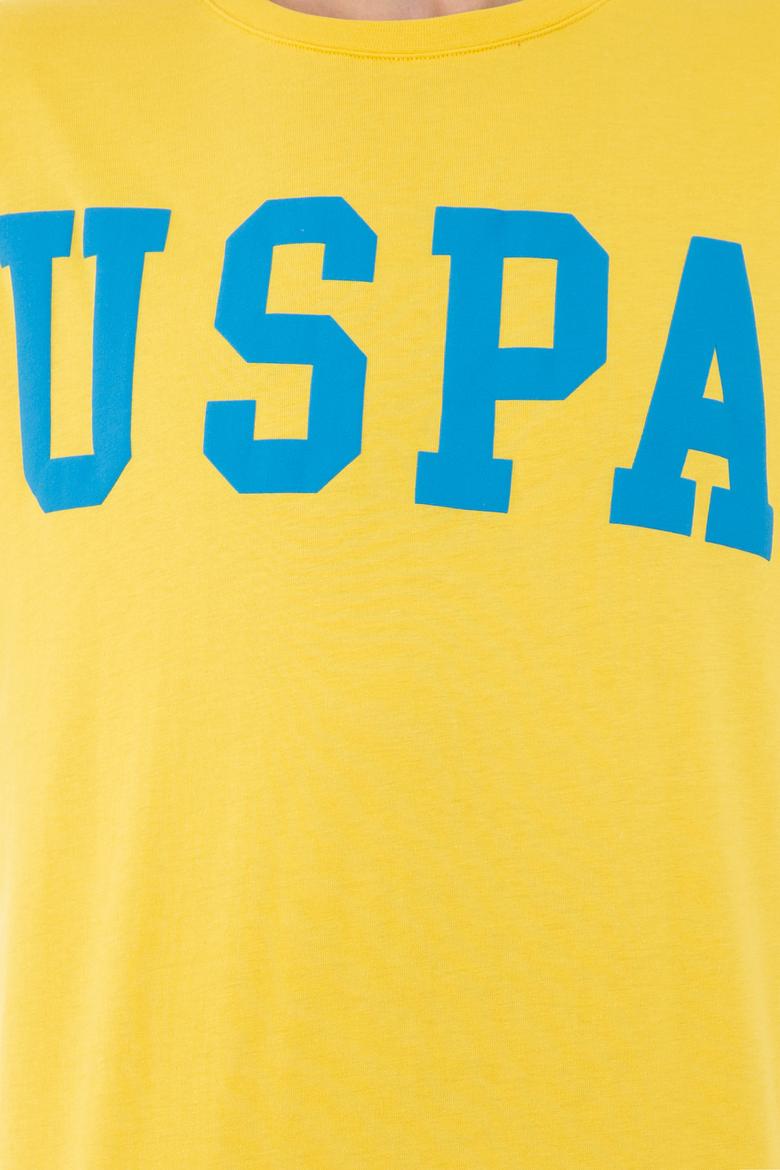 Erkek Açık Sarı Basic Bisiklet Yaka Tişört - 50232300178