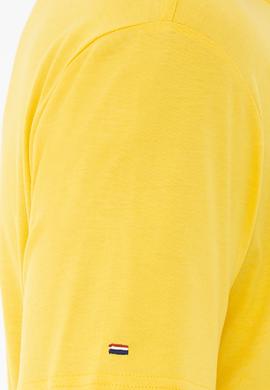 Erkek Açık Sarı Basic Bisiklet Yaka Tişört - 50232300178
