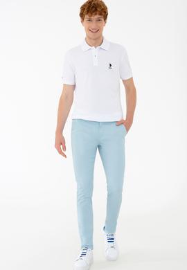 Erkek Beyaz Polo Yaka Basic T-Shirt - 50232311003