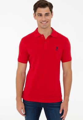 Erkek Kırmızı Polo Yaka Basic T-Shirt - 50232311024