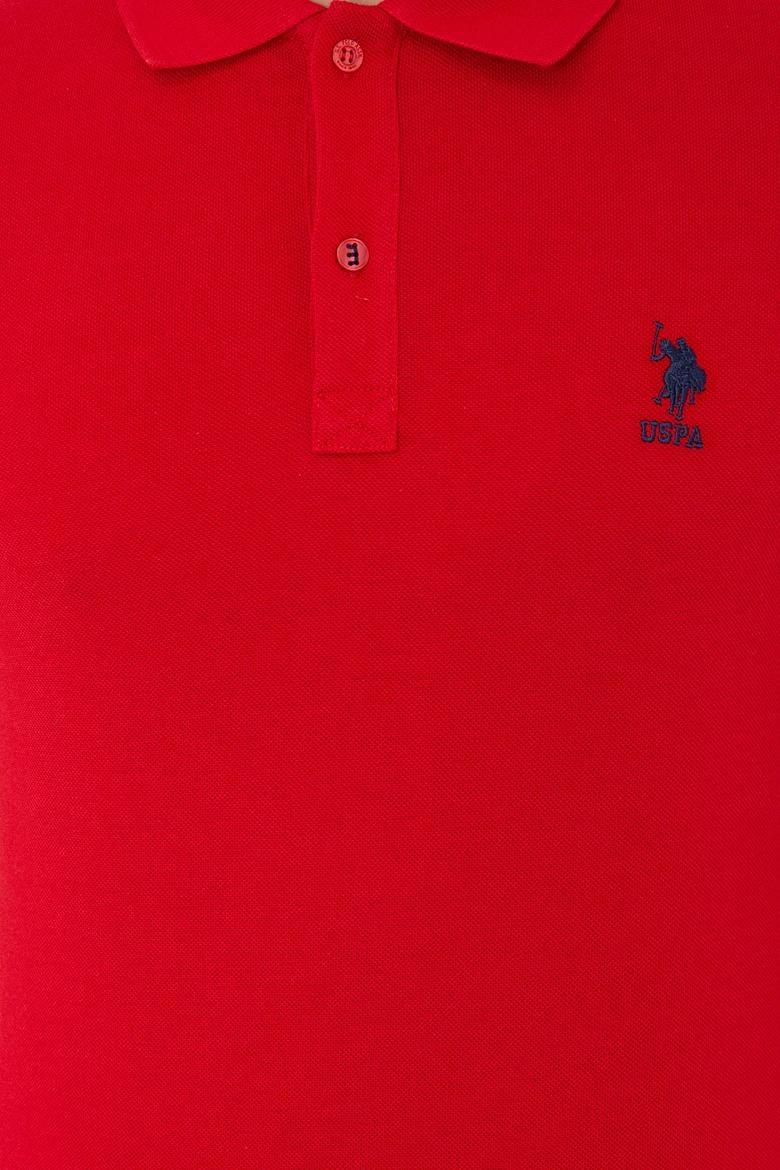 Erkek Kırmızı Polo Yaka Basic T-Shirt - 50232311024