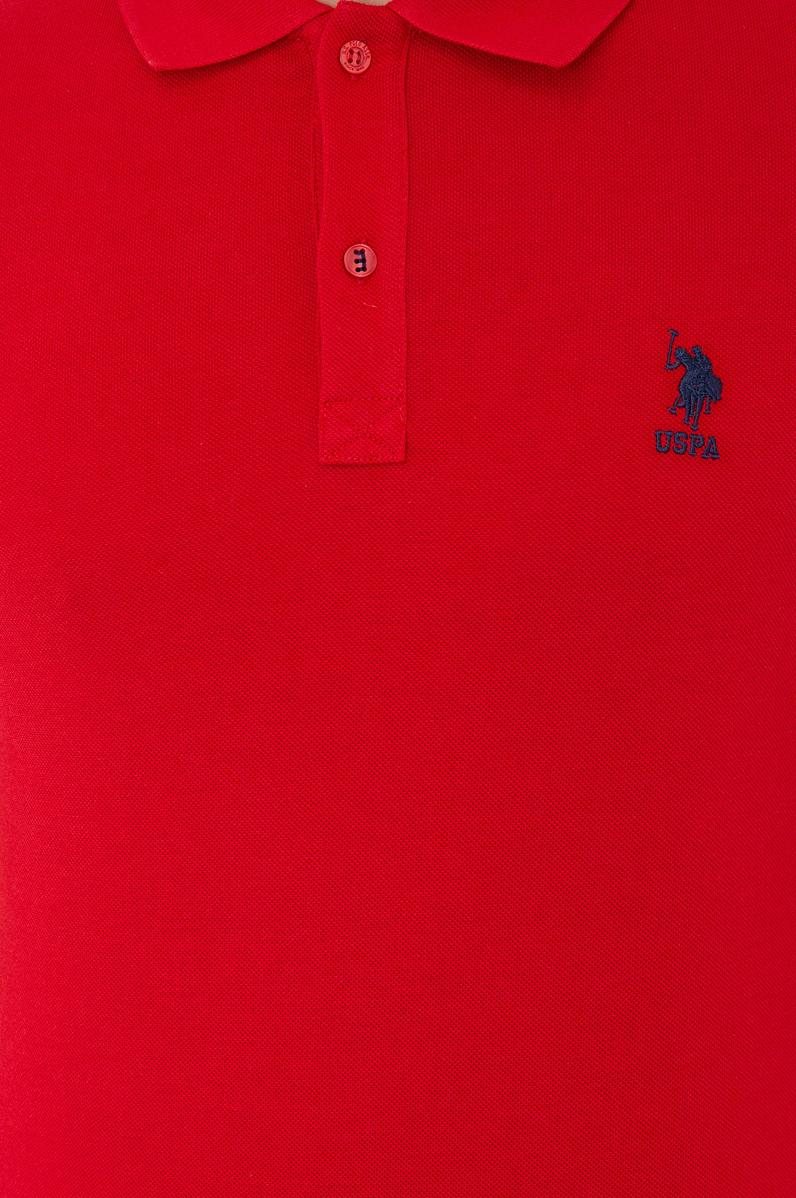 Erkek Kırmızı Polo Yaka Basic T-Shirt