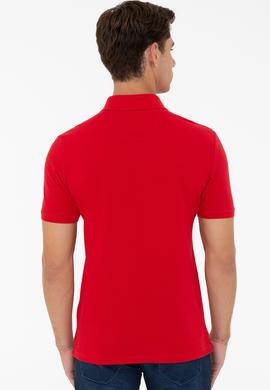 Erkek Kırmızı Polo Yaka Basic T-Shirt - 50232311024