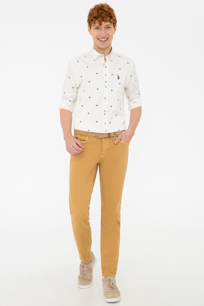 Erkek Hardal Kanvas Pantolon