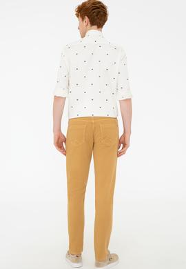 Erkek Hardal Kanvas Pantolon - 50232737025