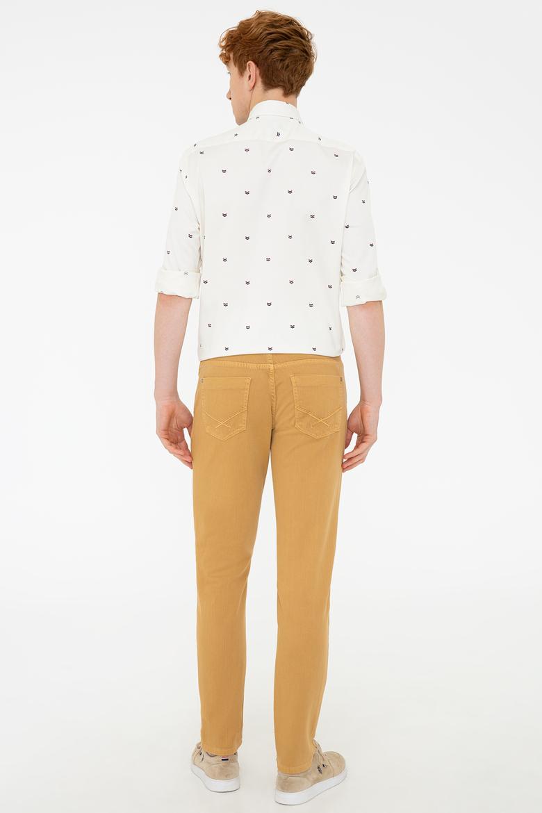 Erkek Hardal Kanvas Pantolon - 50232737025