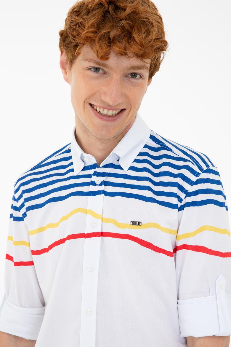 Erkek Beyaz Gömlek Uzunkol - 50232773001