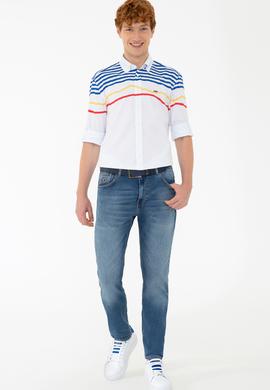 Erkek Beyaz Gömlek Uzunkol - 50232773001